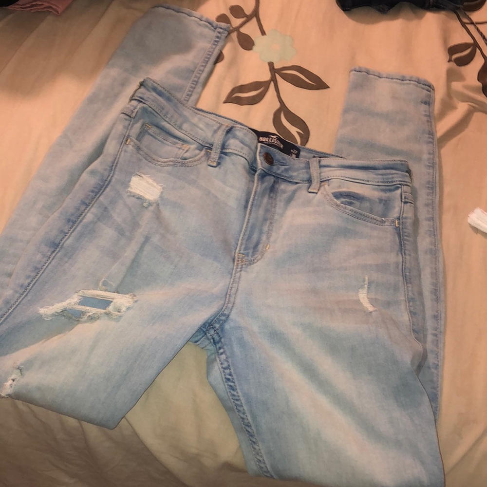 Hollister skinny light blue jeans